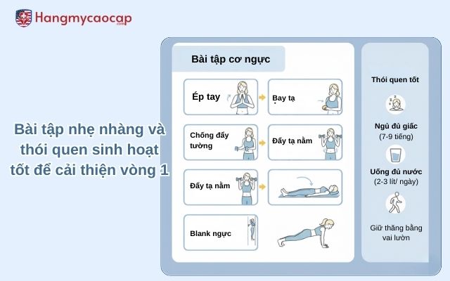 Bài tập nhẹ nhàng và thói quen sinh hoạt tốt để cải thiện vòng 1