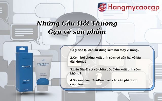 Những Câu Hỏi Thường Gặp về sản phẩm Sta-Erect Delay Cream for Men