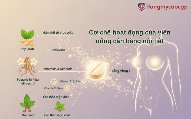 Cơ chế hoạt động của viên uống cân bằng nội tiết