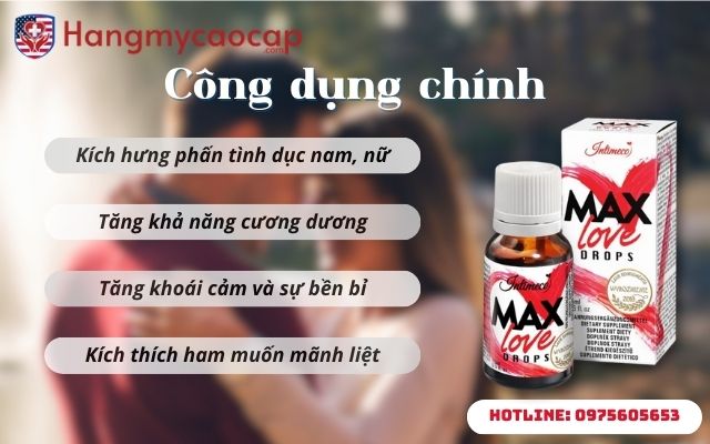 Công dụng Max Love Drops
