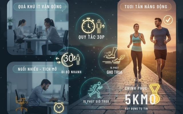 Khắc Phục Lối Sống Ít Vận Động Ngoài Giờ Tập