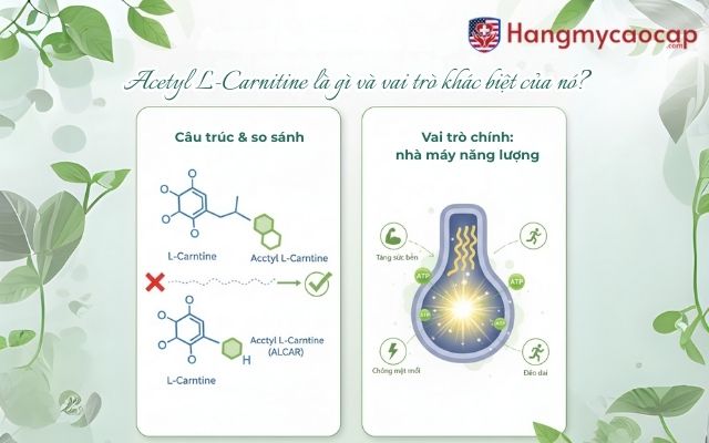 Acetyl L-Carnitine là gì và vai trò khác biệt của nó