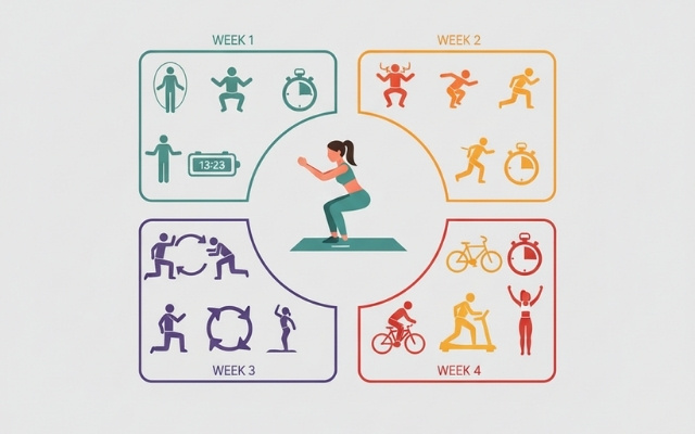 Lịch tập giảm mỡ 4 tuần cho sinh viên tại nhà