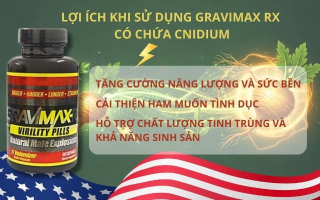 Lợi Ích Khi Sử Dụng Gravimax Rx Có Chứa Cnidium