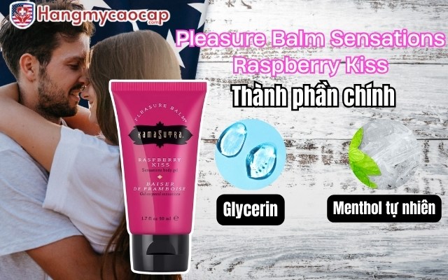 Pleasure Balm Sensations Body Gel Raspberry Kiss