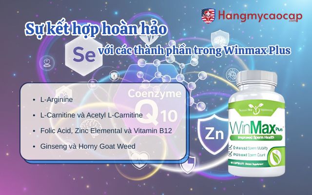 Sự kết hợp hoàn hảo của Selenium với các thành phần trong Winmax Plus