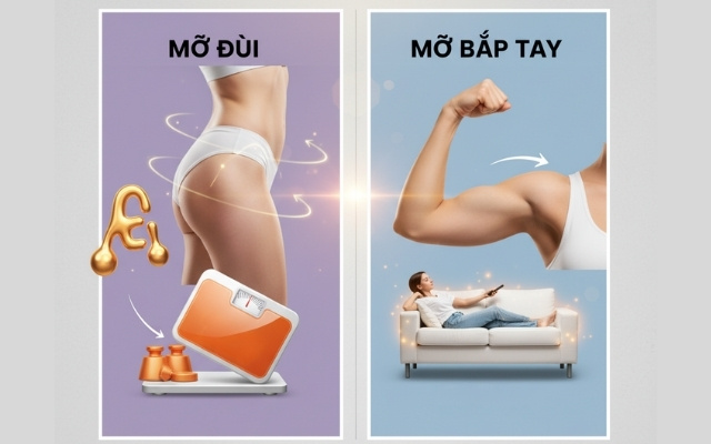 Tại Sao Mỡ Tích Tụ Ở Đùi và Bắp Tay