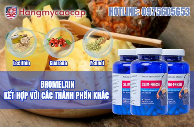 bromelain kết hợp với thành phần khác