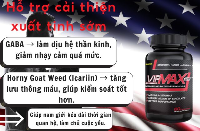 Hỗ trợ Vipmax RX cải thiện tính năng sớm