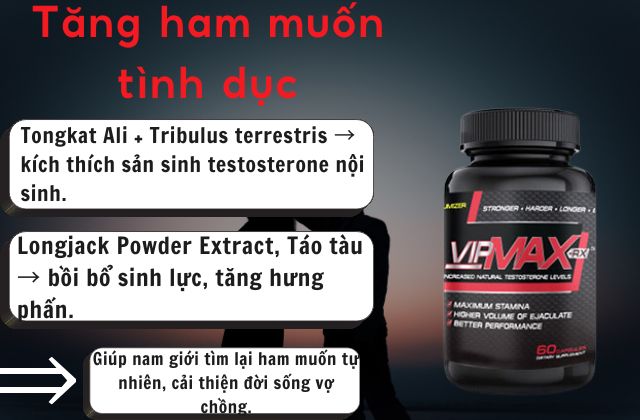 Vipmax RX tăng ham muốn tình dục