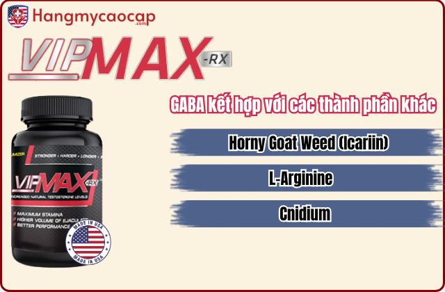 GABA kết hợp với các thành phần khác trong Vipmax RX