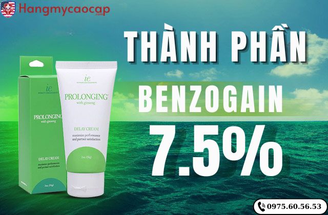 Thành phần chính của Gel Proloonging Delay Cream
