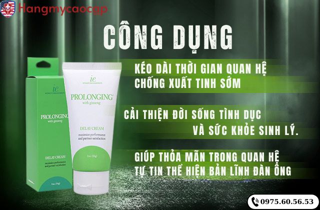 Công dụng của Gel Proloonging Delay Cream