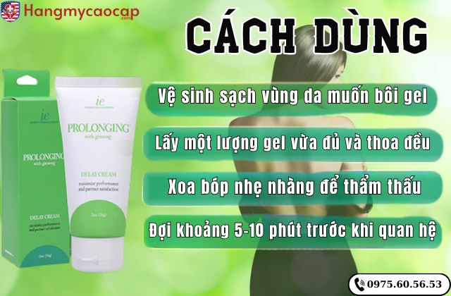 Hướng dẫn sử dụng Gel Proloonging Delay Cream