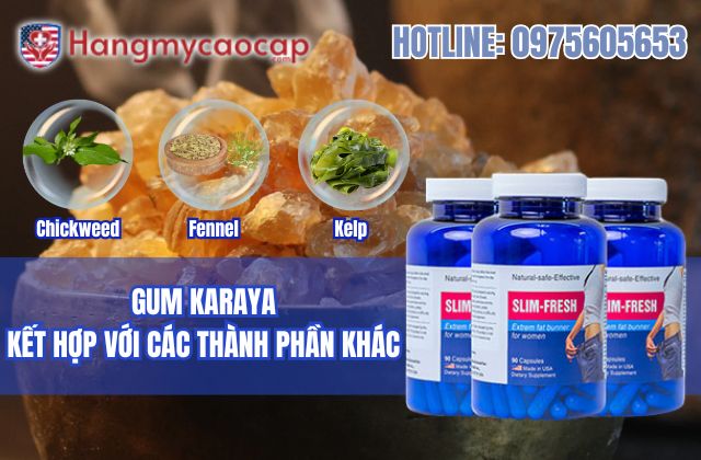 gum karaya kết hợp với các thành phần khác