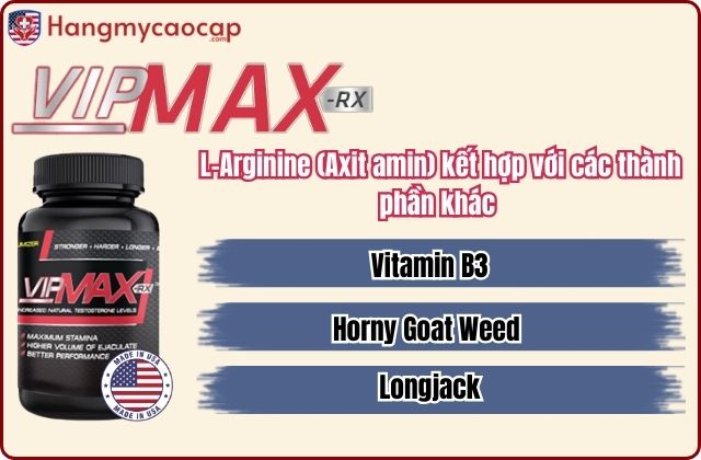 L-Arginine (Axit amin) kết hợp với các thành phần khác