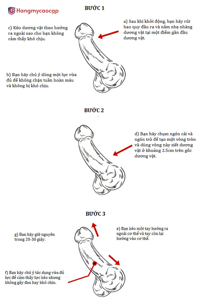 Cách làm dương vật to bằng bài tập Opposite Stretch