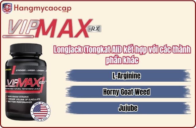 Longjack (Tongkat Ali) kết hợp với các thành phần khác
