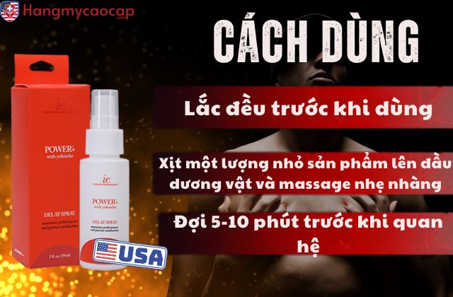Cách sử dụng Power Delay Spray For Men