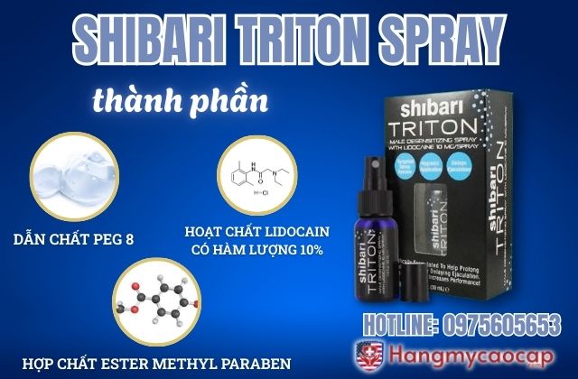thành phần có trong shibari triton spray