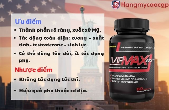 Ưu – nhược điểm của Vipmax RX 