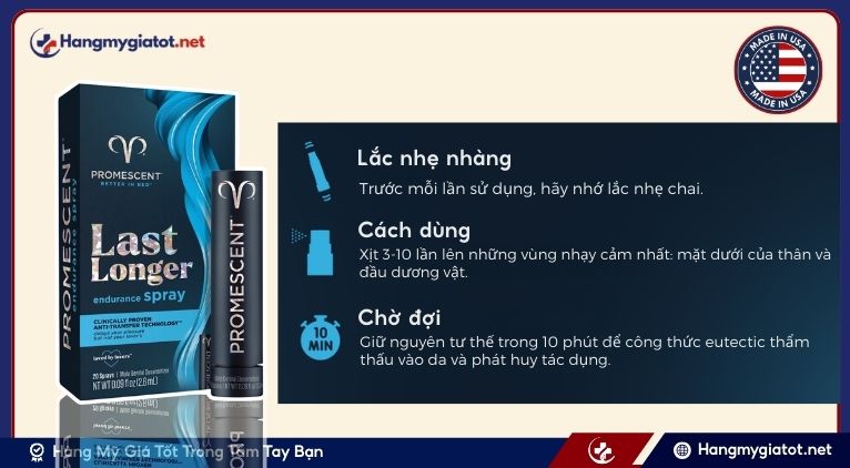 Chai xịt Promescent Last Longer Delay Spray