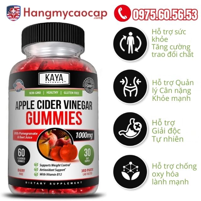 Kẹo dẻo giảm cân Apple Cider Vinegar Gummies