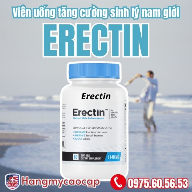 Viên uống tăng cường sinh lý nam giới Erectin hộp 60 viên