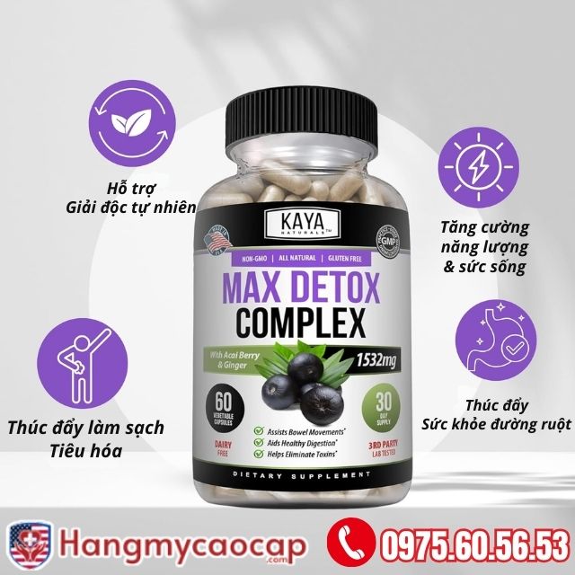 viên uống giảm cân KAS MAX DETOX COMPLEX
