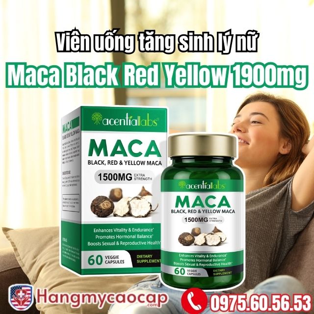 Viên uống Maca Red Black Yellow 1500mg