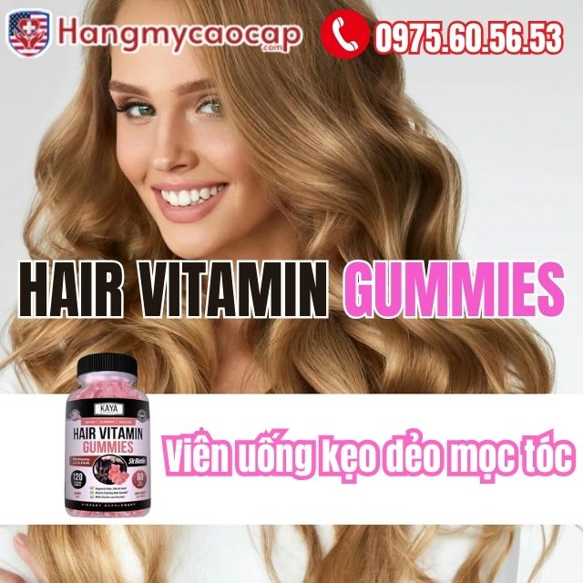 Viên uống kẹo dẻo mọc tóc Hair Vitamin Gummies