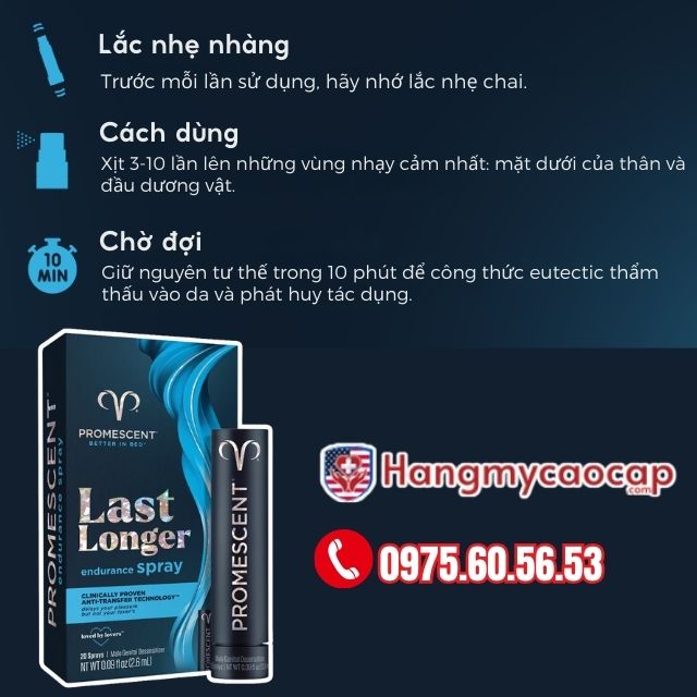 Xịt Promescent Last Longer Delay Spray