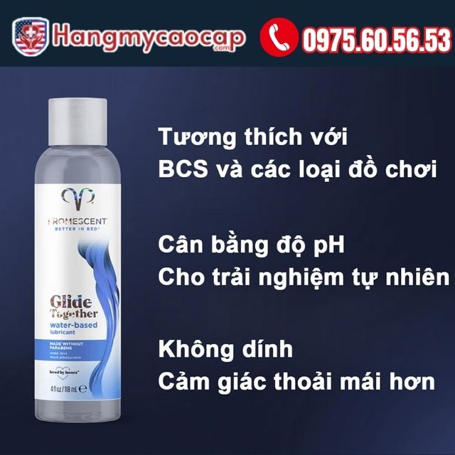 gel bôi trơn Promescent Glide Together