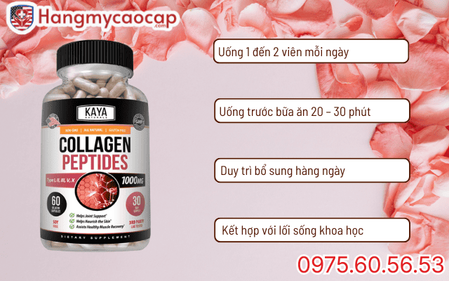 Cách dùng viên uống collagen peptides hiệu quả