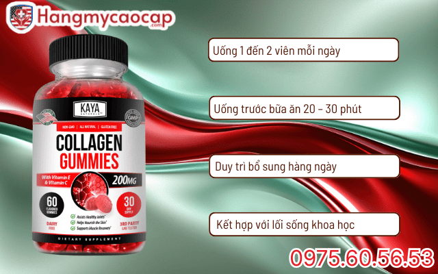 Cách dùng viên uống collagen vitamin gummies