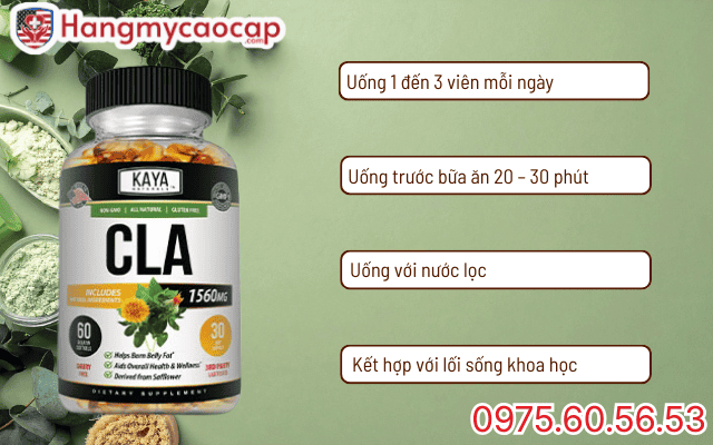 Hướng dẫn cách dùng Kaya CLA đạt hiệu quả tối ưu