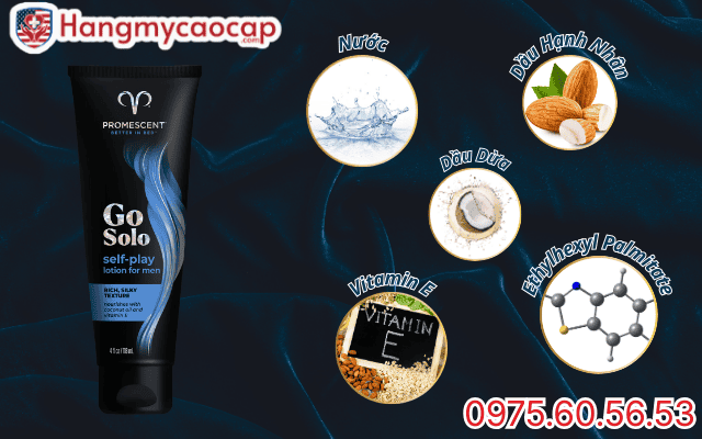 Thành phần của gel kích thích nam Go Solo Self-Play