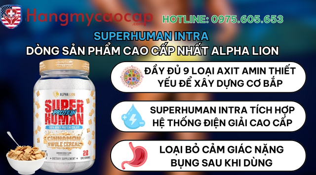 Thành phần dinh dưỡng của SUPERHUMAN INTRA 