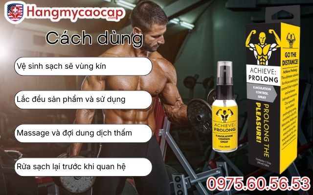 Cách dùng Achieve Prolong Delay Spray