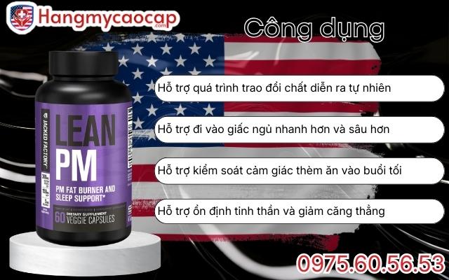 Những công dụng chính của Lean PM Night Time Fat Burner & Sleep Aid