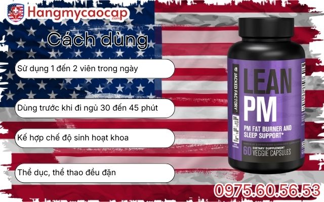 Hướng dẫn cách dùng Lean PM Night Time Fat Burner & Sleep Aid