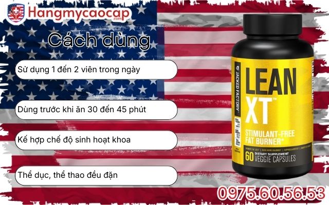 Hướng dẫn cách dùng Lean-XT Non-Stim Fat Burner 