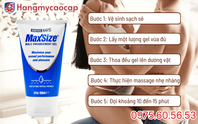 Cách dùng Swiss Navy Max Size Cream hiệu quả nhất