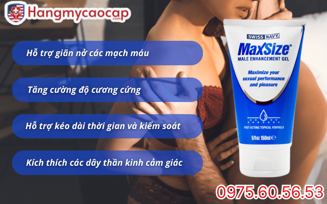Công dụng vượt trội của Swiss Navy Max Size Cream