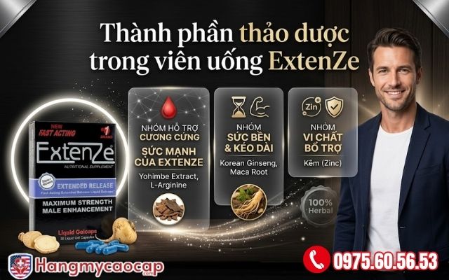 Thành phần thảo dược trong viên uống ExtenZe