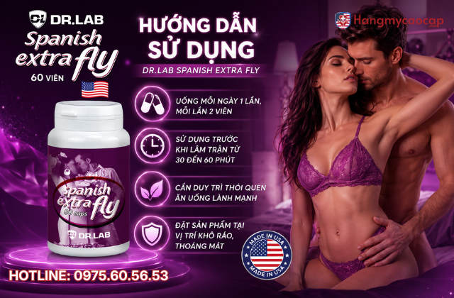 Hướng dẫn sử dụng Dr.Lab Spanish extra fly 60 viên