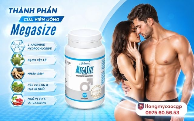 Thành phần của viên uống tăng kích thước dương vật Megasize 