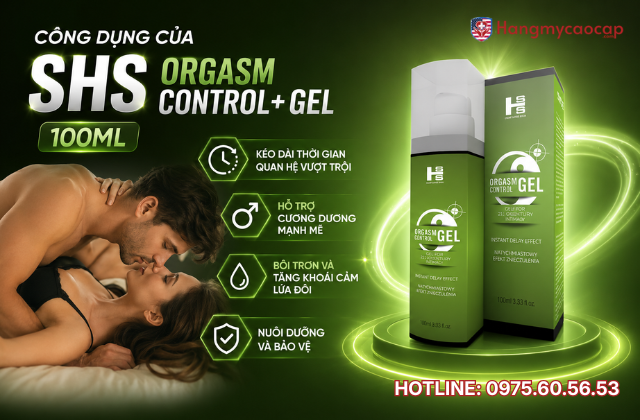 Công dụng của SHS Orgasm Control+ Gel 100ml