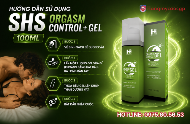 Hướng dẫn sử dụng SHS Orgasm Control+ Gel 100ml