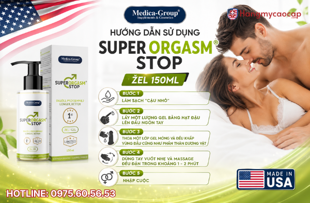Hướng dẫn sử dụng Super Orgasm Stop żel 150ml